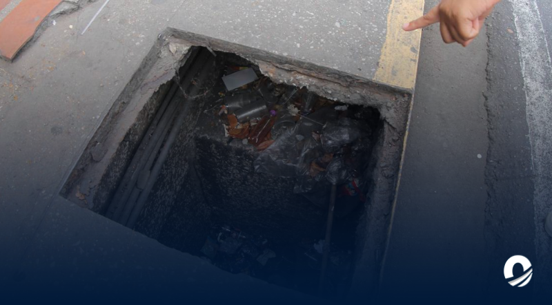MONAGAS | Alcantarilla sin tapa en la avenida Bolívar de Maturín genera preocupación entre los ciudadanos