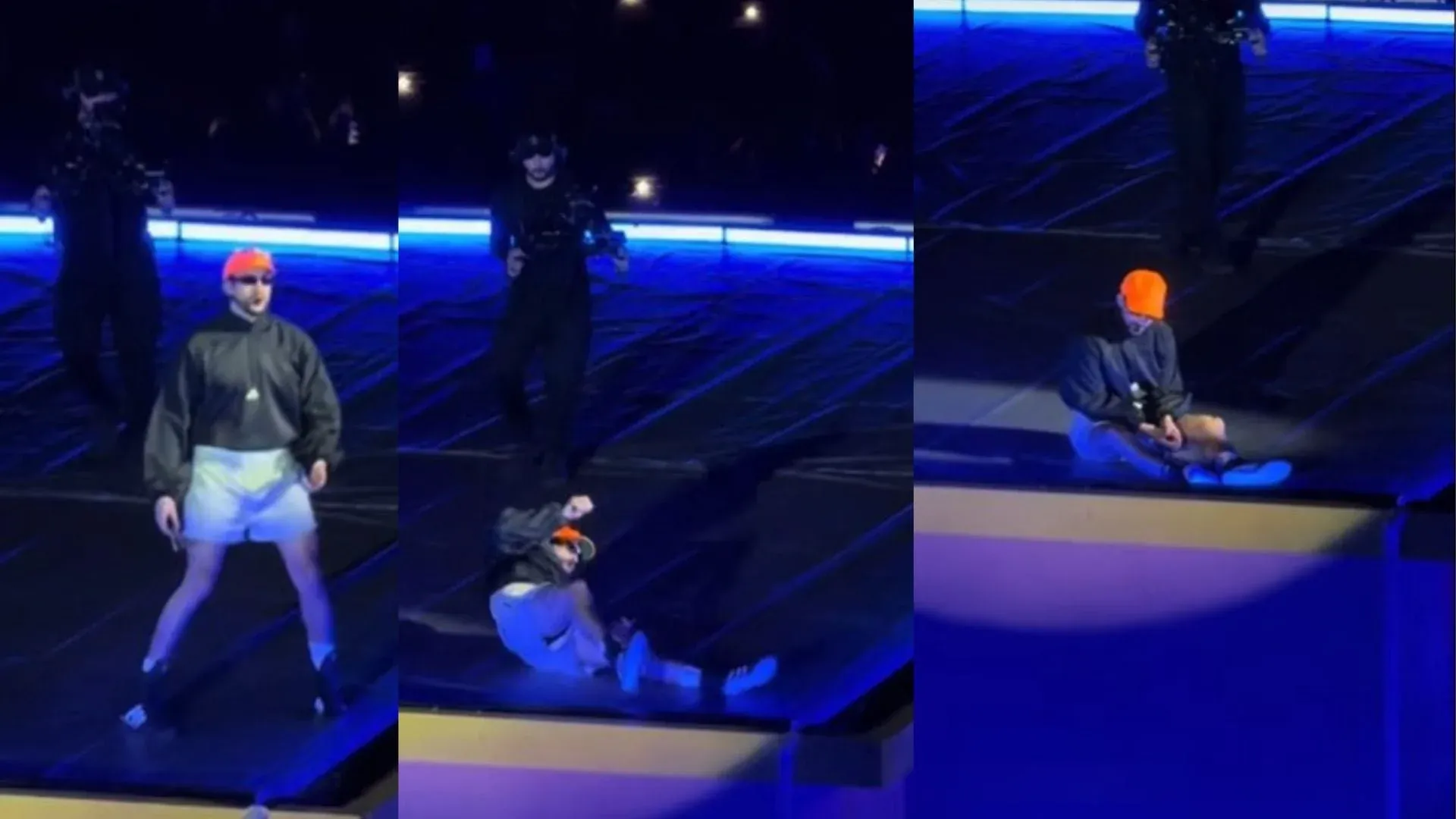 Bad Bunny sufrió caída en el concierto de DtMF World Tour 2025 en México