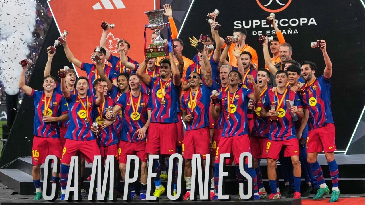 Bicampeones: FC Barcelona derrotó al Madrid y se llevó la Supercopa de España