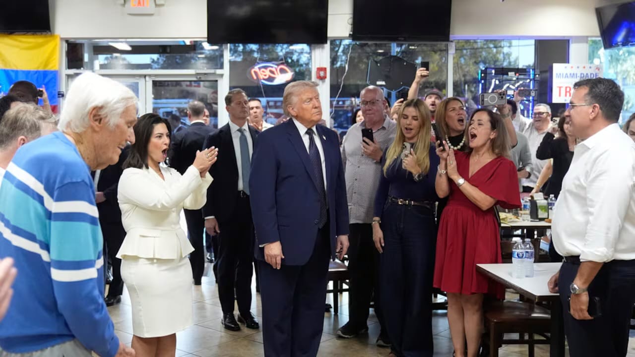 Trump visitó el restaurante venezolano «El Arepazo» durante parada en Doral