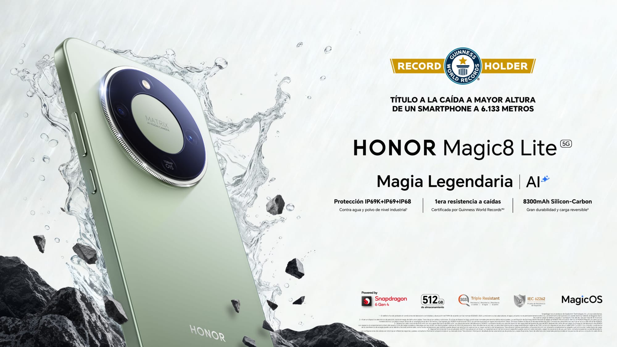 HONOR lanzó en Venezuela el Magic8 Lite: el smartphone que logró un Récord Guinness