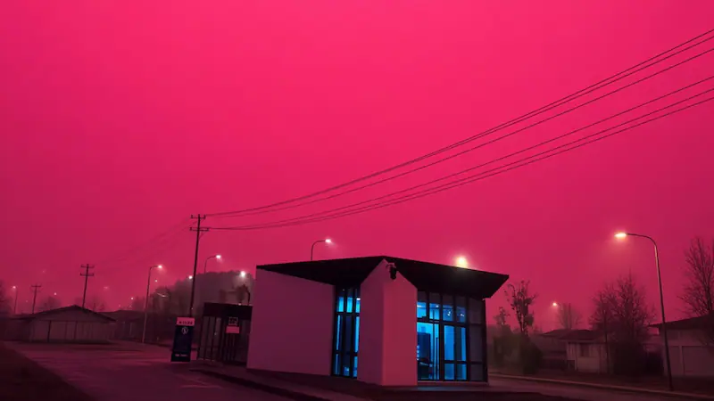 Fenómeno atmosférico tiñó de rosado el cielo de Changzhou, China