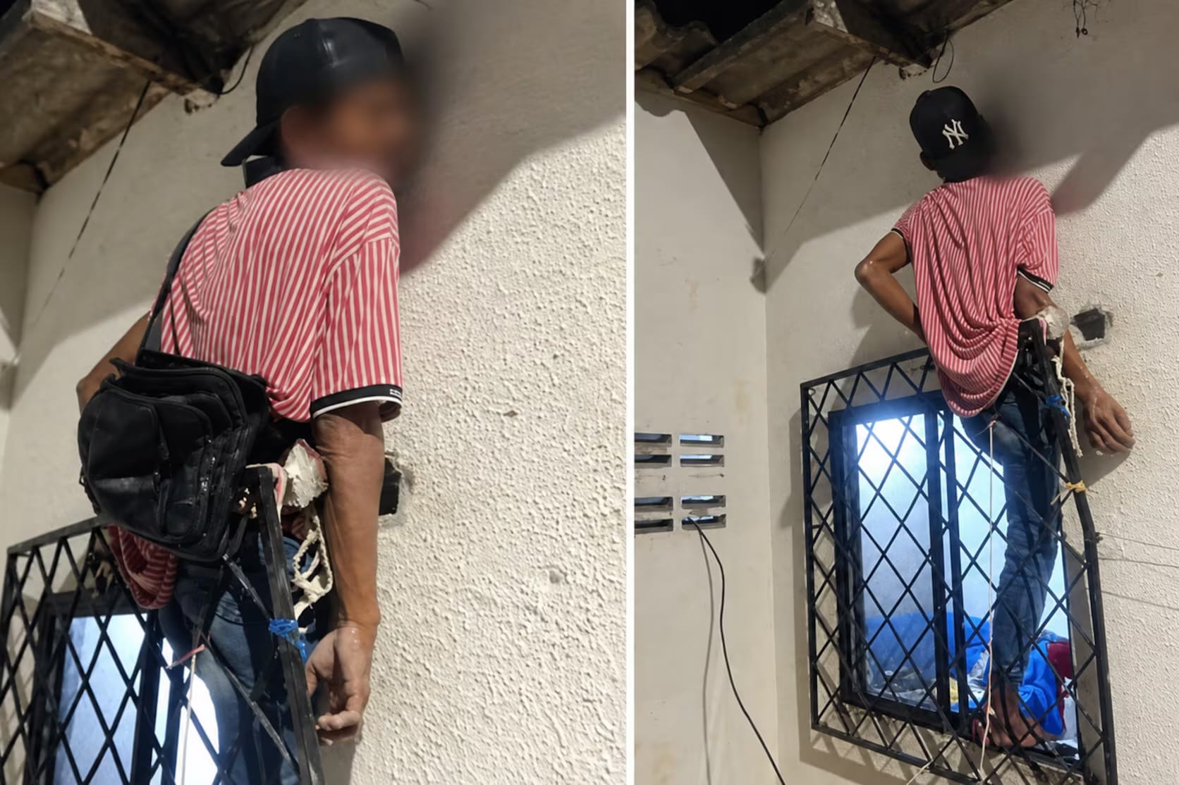 Ladrón quedó atrapado en una ventana cuando intentaba robar una vivienda en Colombia