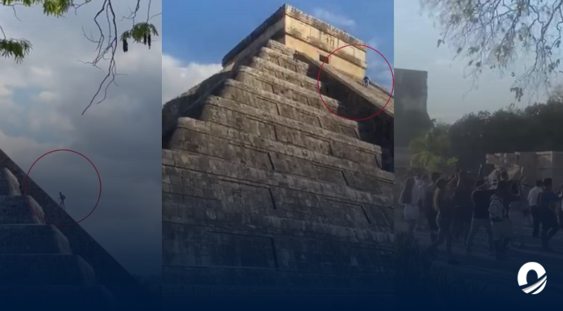 Turista alemán fue agredido tras subir a la pirámide de Chichén Itzá en México