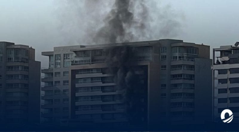 Se registró un incendio en apartamento de las Residencias Oasis de Lechería