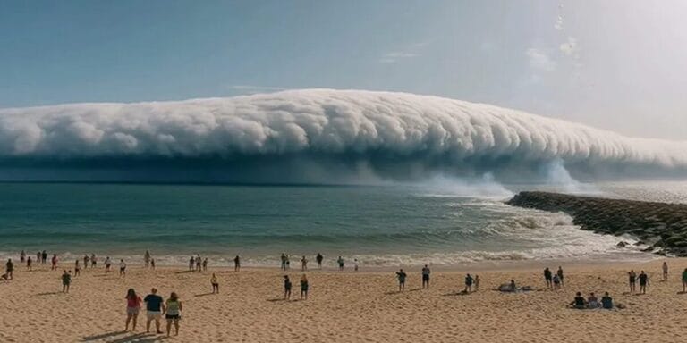 El Tsunami de nubes: El fenómeno atmosférico que se registró en las playas de Portugal