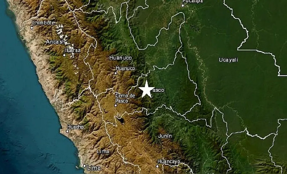 Sismo de magnitud 4.1 remeció Pasco, en Perú