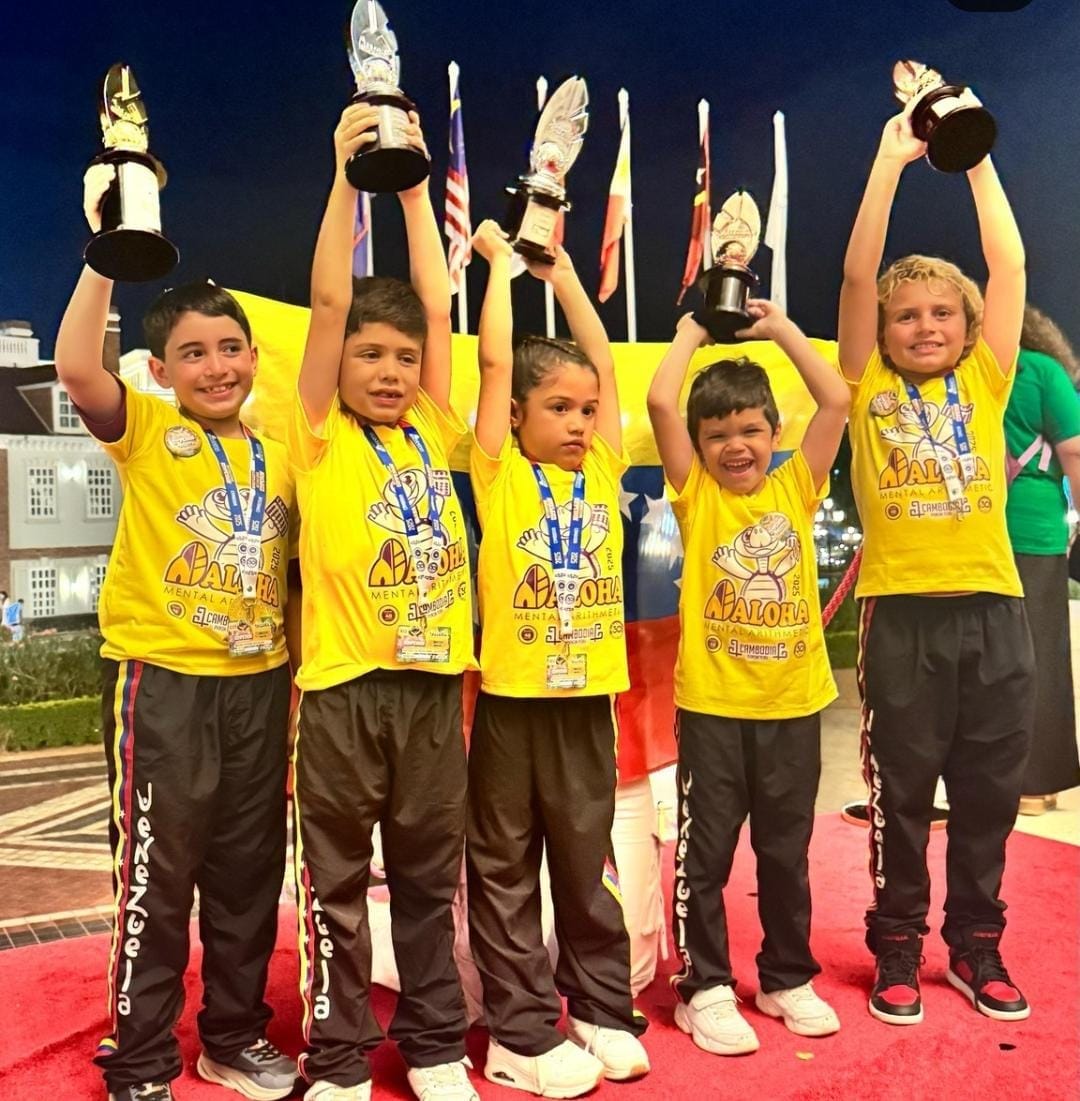 Venezuela conquistó cinco trofeos en competencia de cálculo mental en Camboya