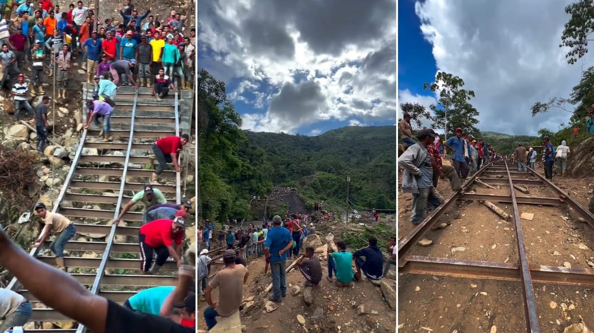 Habitantes de Lara y Portuguesa fabricaron un puente colgante para conectar ambos estados