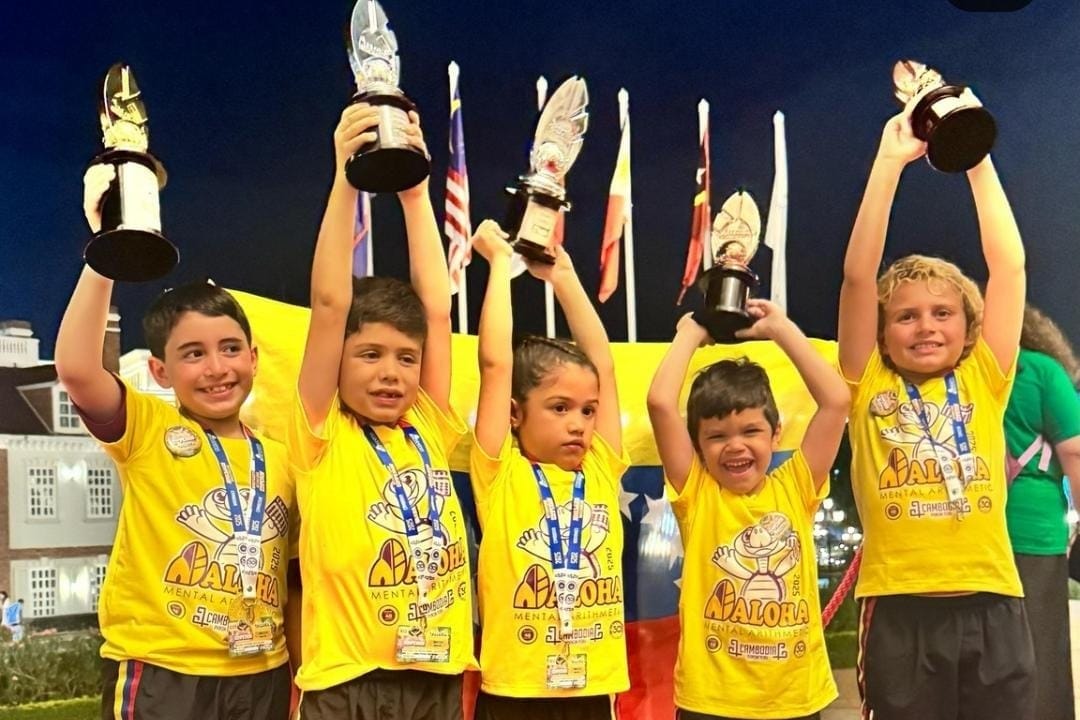 Venezuela obtuvo cinco trofeos en el Campeonato Internacional de Cálculo en Camboya
