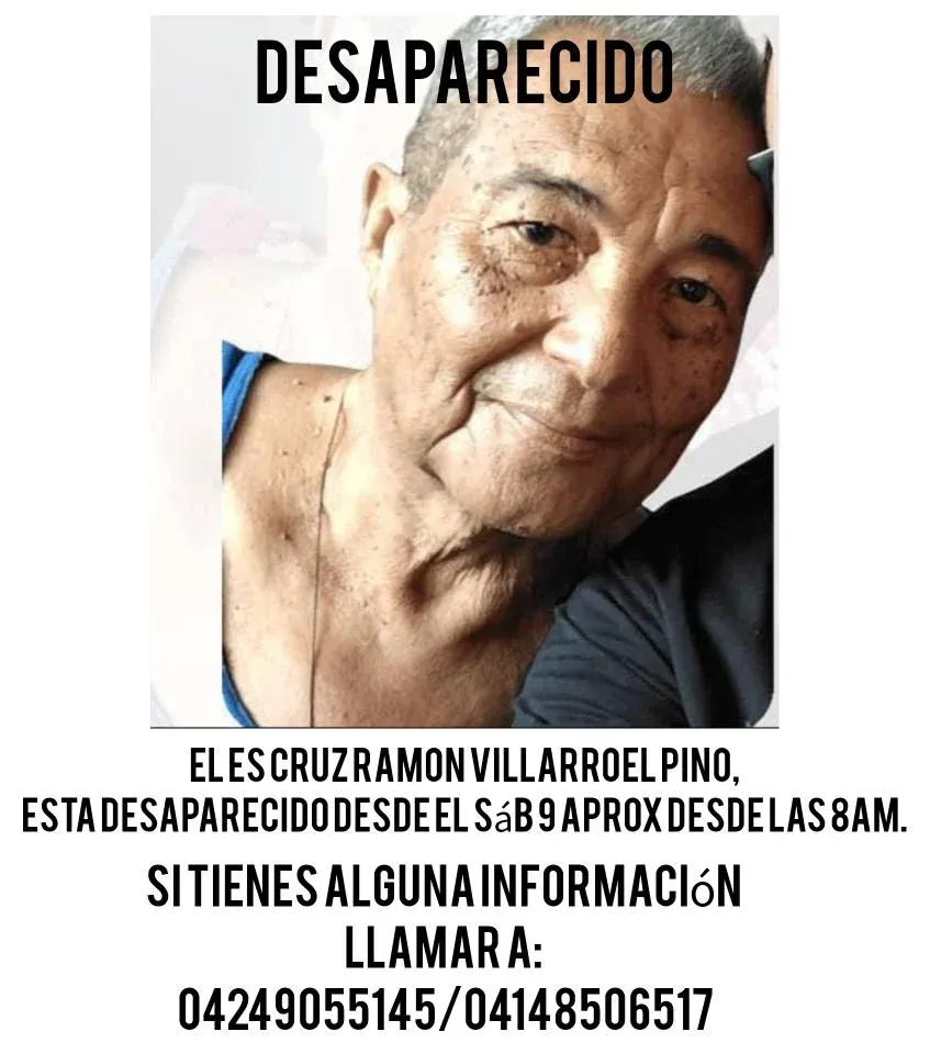 MONAGAS | Reportaron desaparición de un adulto mayor sucrense que se encontraba en Monagas