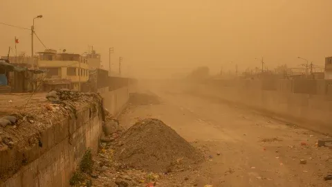 Fuertes vientos provocaron tormenta de arena en varias zonas de Perú y Chile