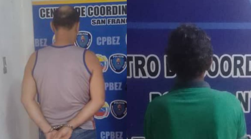 Dos hombres fueron detenidos por violencia de género en Zulia
