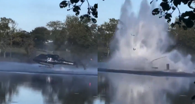 Helicóptero de bomberos se estrelló en una laguna mientras combatía un incendio en Francia