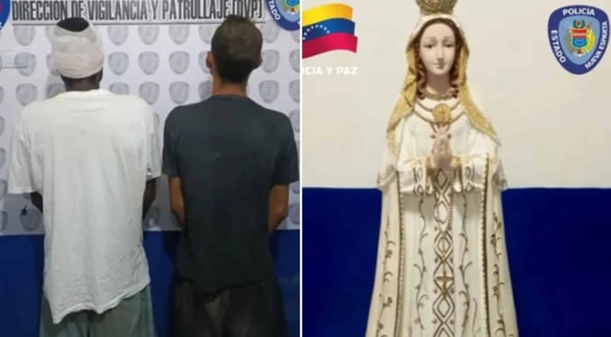 Dos hombres fueron detenidos por hurtar imagen de la Virgen del Valle en Nueva Esparta