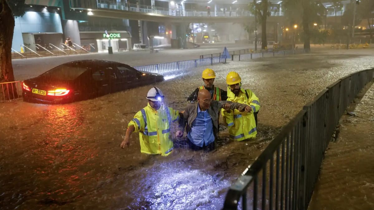 Hong Kong levantó alerta máxima tras registrar una de las lluvias más largas de su historia