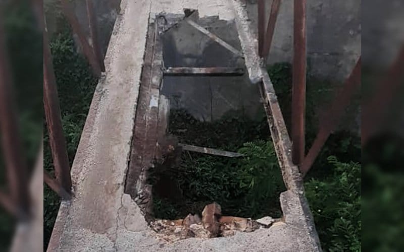 SUCRE | Habitantes de La Pica de Evaristo I piden la reparación de su pasarela: está por caerse