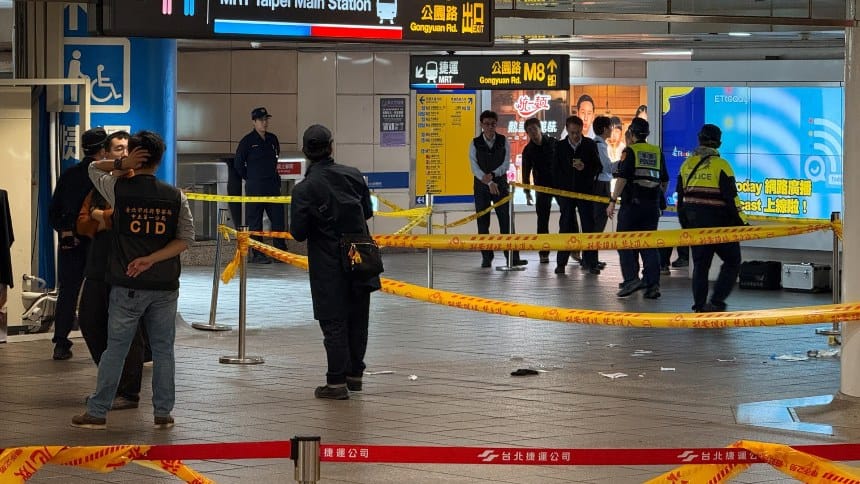 Ataque con bombas de humo y cuchillo dejó tres muertos y seis heridos en Taiwán