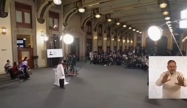 Movimiento telúrico de 6.5 obligó a pausar conferencia presidencial en México