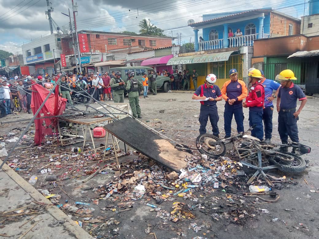 Cuatro heridos tras incendio en comercio de fuegos artificiales en Yaracuy