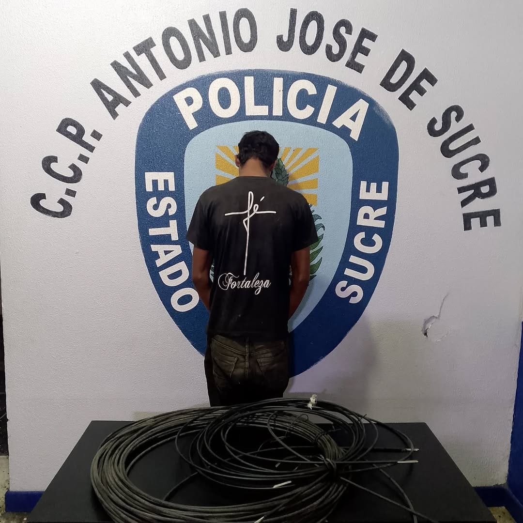 Detenido joven en Cumaná por presuntamente hurtar cables de internet Cantv