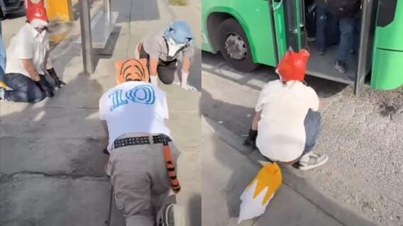 Conductor de autobús negó el acceso a un grupo de jóvenes «therians» en México