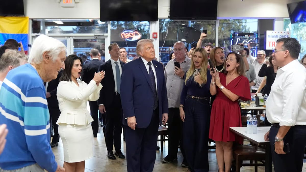 Trump visitó el restaurante venezolano «El Arepazo» durante parada en Doral