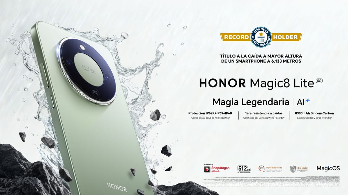 HONOR lanzó en Venezuela el Magic8 Lite: el smartphone que logró un Récord Guinness