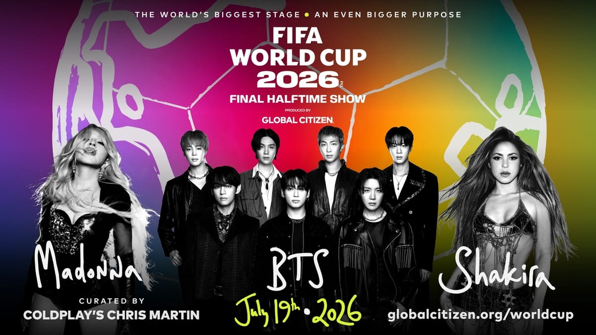 Shakira, Madonna y BTS cantarán en el medio tiempo de la final del Mundial de Fútbol