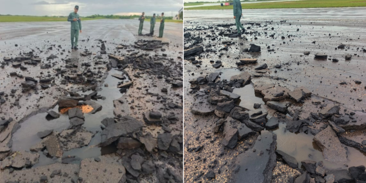 Pista de aterrizaje del aeropuerto de Puerto Ordaz sufrió daños por el impacto de un rayo