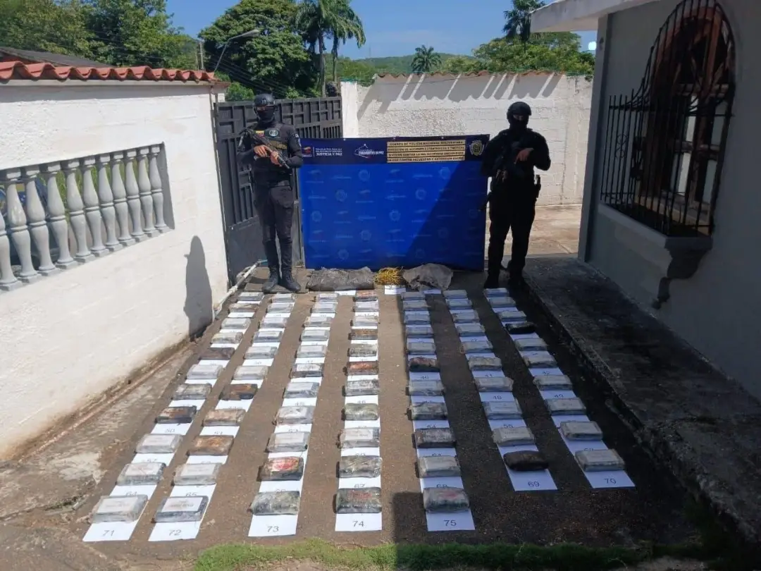 CPNB incautó 75 kilos de presunta cocaína durante operativo en el estado Sucre