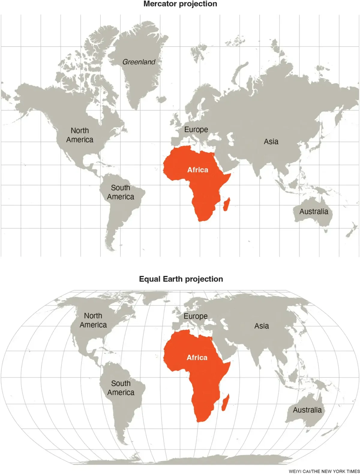 ONU aprobó nuevo mapa mundial para reflejar las dimensiones reales de los países