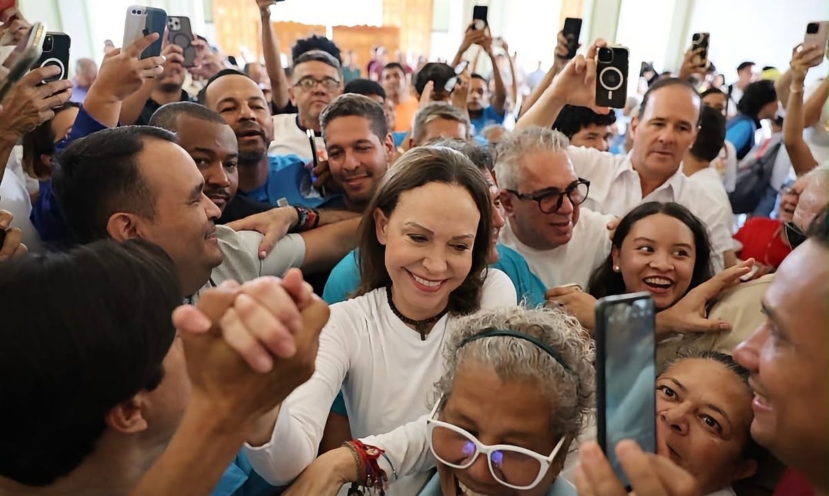 María Corina Machado reapareció en el Santuario de la Divina Pastora en Barquisimeto