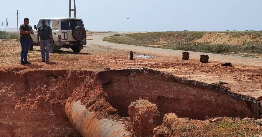 Inspeccionan tubería averiada que suministra agua a Chacopata y Margarita