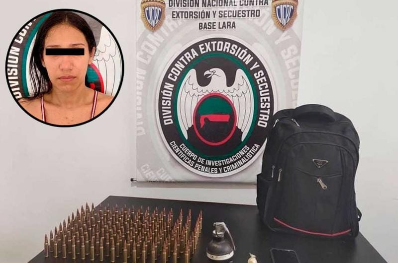 Detenida en Lara mujer que pertenece a la banda "El Coqui"