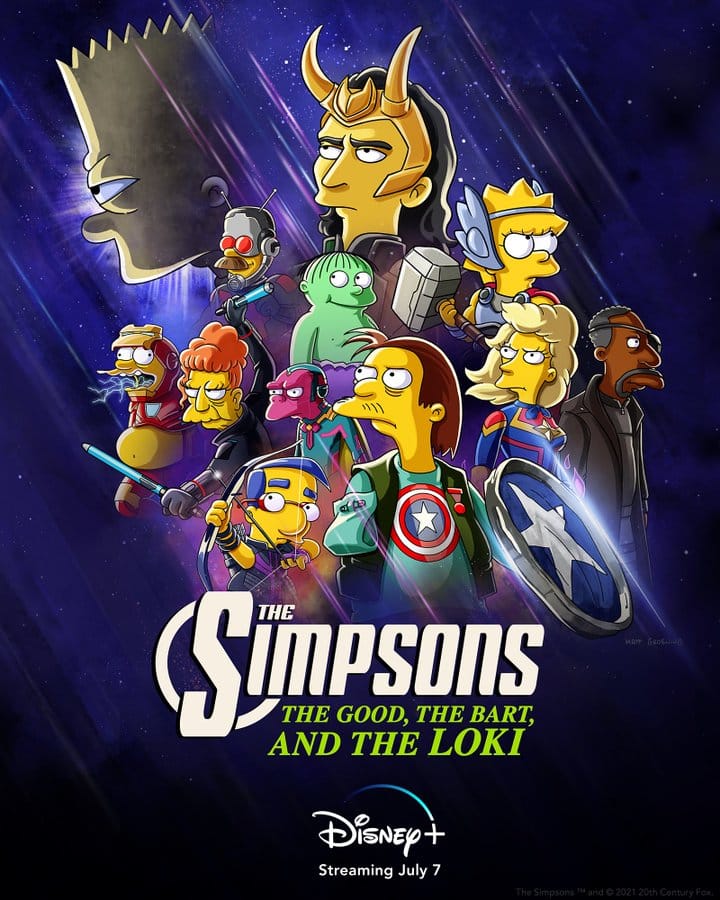 Los Simpsons anunciaron crossover con Loki en su nuevo corto de Disney+