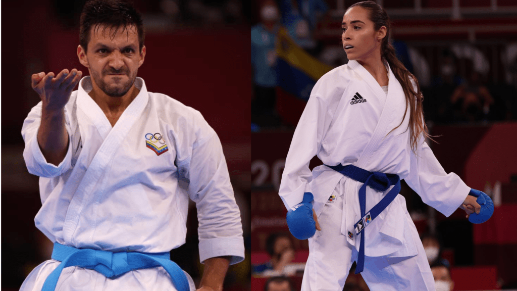 Karatecas Antonio Diaz y Claudymar Garcés obtuvieron diplomas olímpicos en Tokio