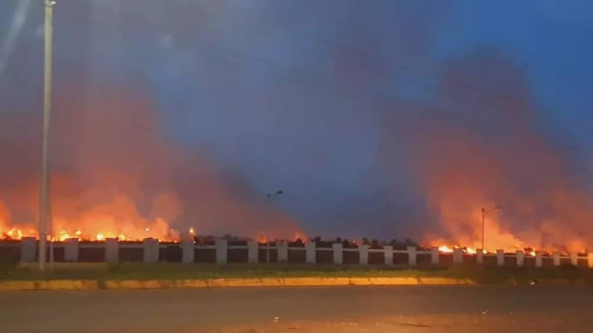 Se produjo un incendio en el aeropuerto de Maturín por las altas temperaturas