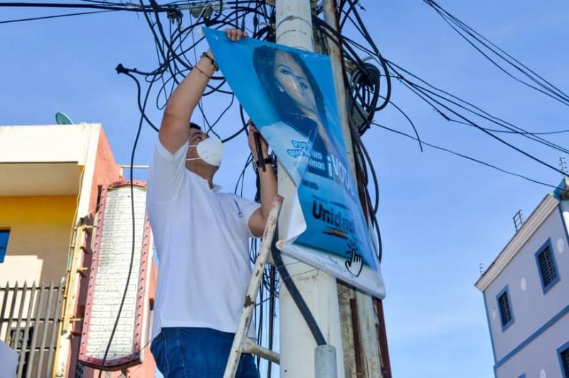 Nueva Esparta |Alcalde electo José Antonio González inició el retiro de propaganda en Mariño