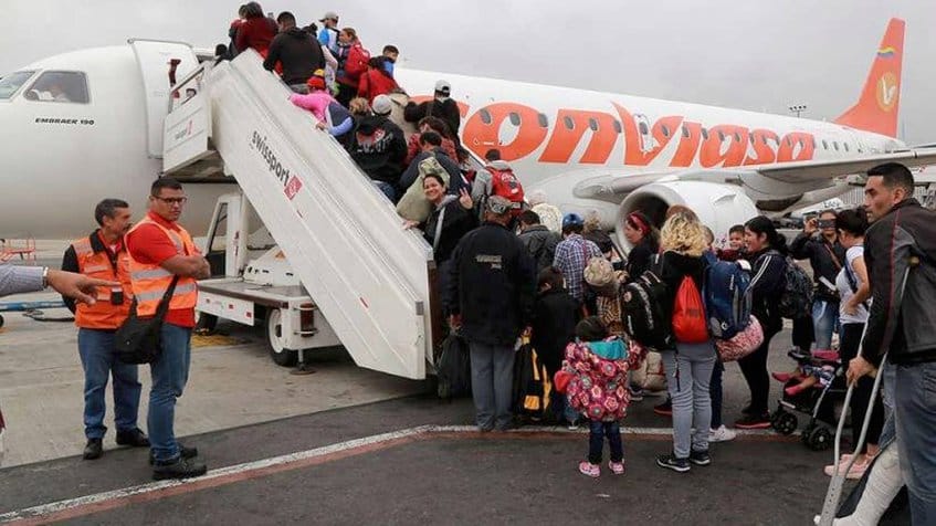 Más de 5.300 venezolanos en Ecuador han arribado al país en el plan "Vuelta a la Patria"
