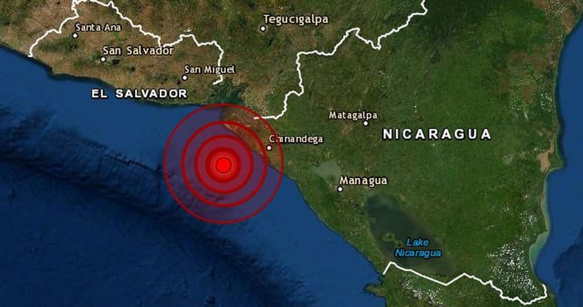 En menos de 24 hora Nicaragua reportó al menos 16 sismos de hasta 5,7 de magnitud