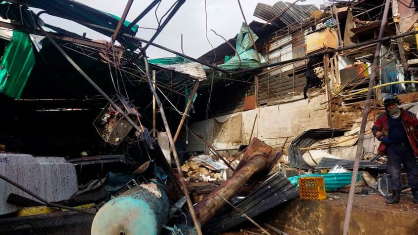 Se registró una explosión en fabrica de textil en Boleita Norte