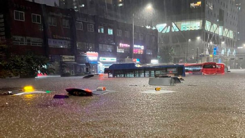 Corea del Norte decretó alerta por fuertes lluvias que azotan en sur de país