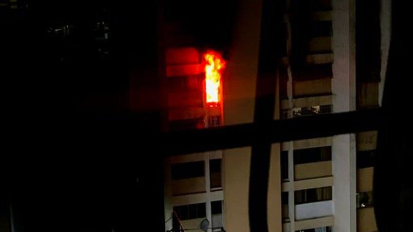 Se reportó incendio en Residencias Dorabel en La Candelaria