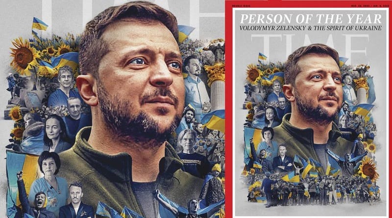 Volodimir Zelenski fue elegido persona del año por la revista Time