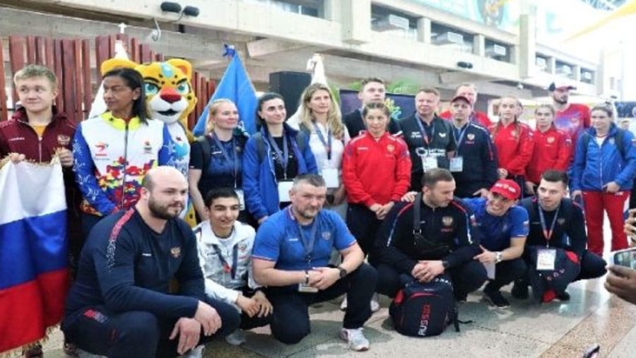 Atletas rusos llegaron a Venezuela para participar en los Juegos del ALBA