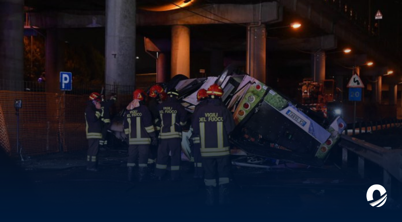 Accidente de bus dejó al menos 21 muertos y varios heridos en Venecia