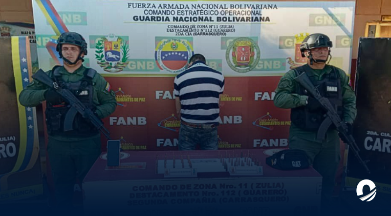 Capturado en el Zulia alias "El Kiwi" integrante de grupo extorsivo