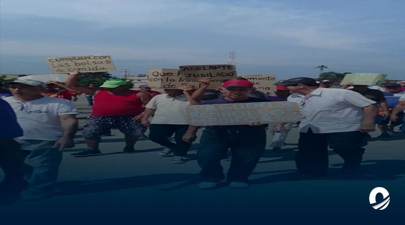 Jubilados de las Salinas de Araya exigieron pago de beneficios pendientes