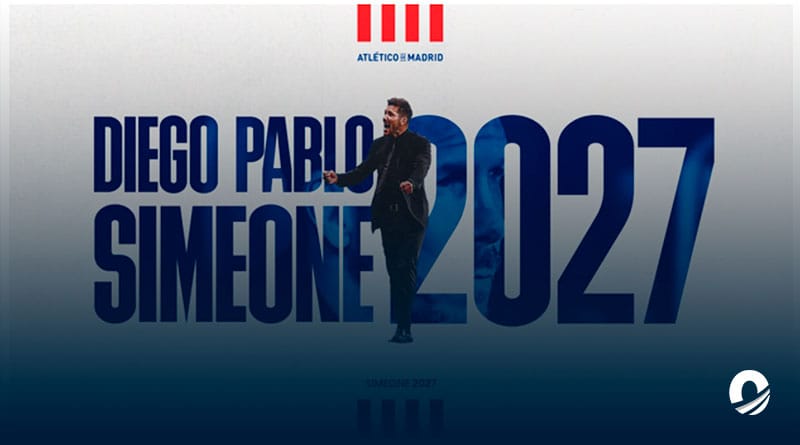 Diego Simeone renovó con el Atlético de Madrid hasta 2027